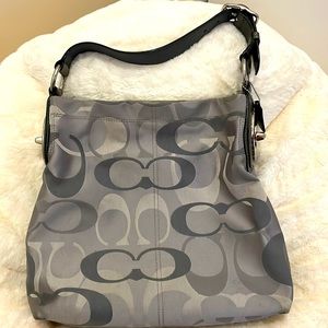 Gray coach Hobo bag